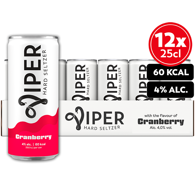 Viper Hard Seltzer Cranberry (THT 12-07)