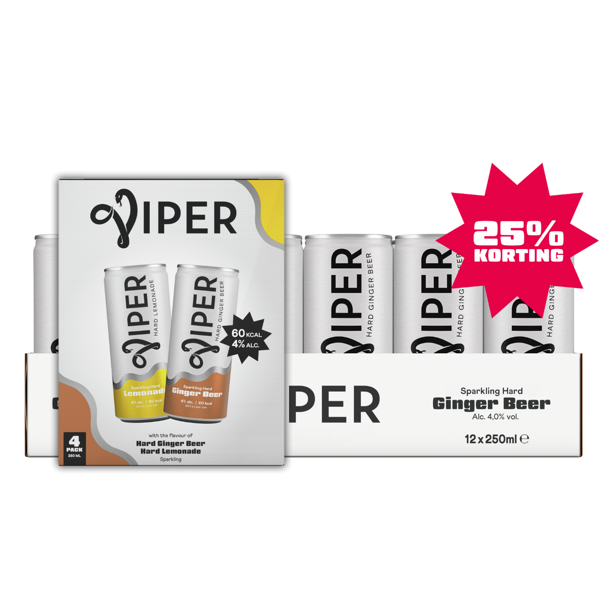 Viper Hard Ginger Beer & Lemonade Mixed